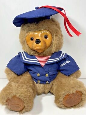 Raikes Plush & Wood Sailor Teddy Bear in Blue Sailor Outfit